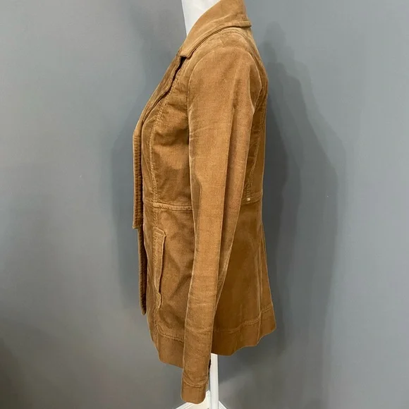 CABI Journey Tailored 3 Button Corduroy Jacket Caramel Brown Lagenlook Cabin XS - Picture 3 of 17